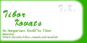 tibor kovats business card